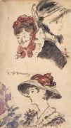 Edouard Manet Trois Tetes de femmes (mk40) Spain oil painting artist
